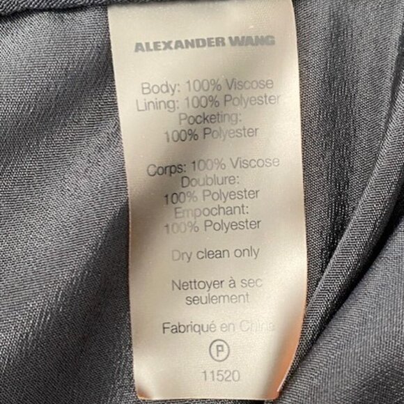 ALEXANDER WANG High Rise Black Crepe Trouser Pants Sz 8 - Picture 8 of 11